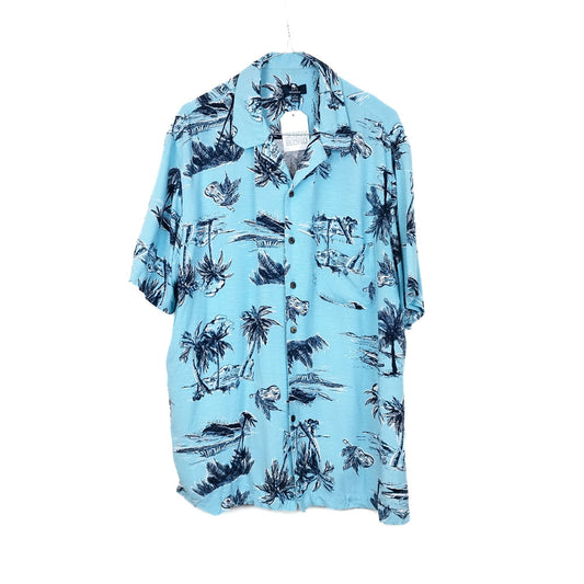 VIN-SHI-31704 Vintage πουκάμισο Hawaiian print L