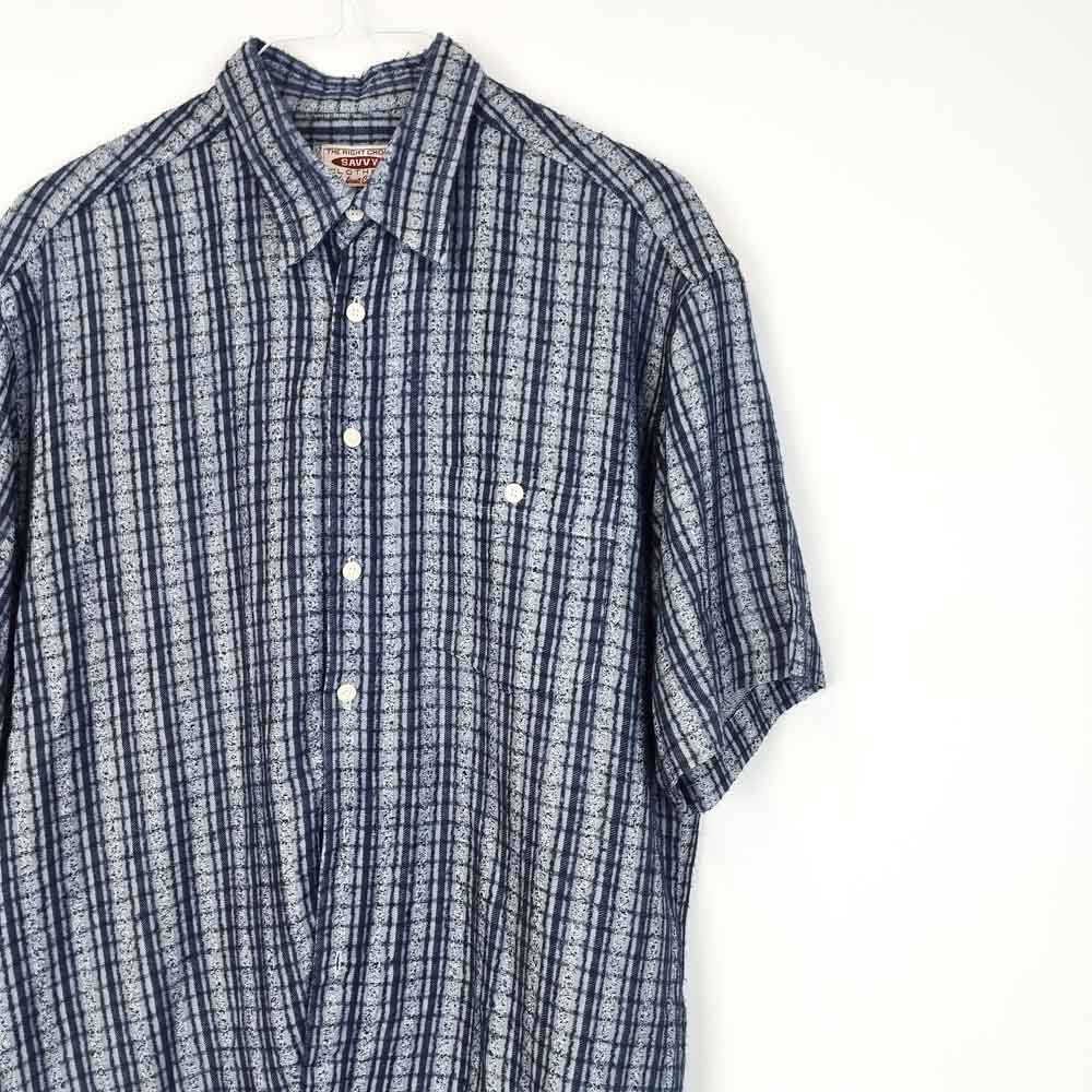 VIN-SHI-26082 Vintage πουκάμισο crazy pattern XL