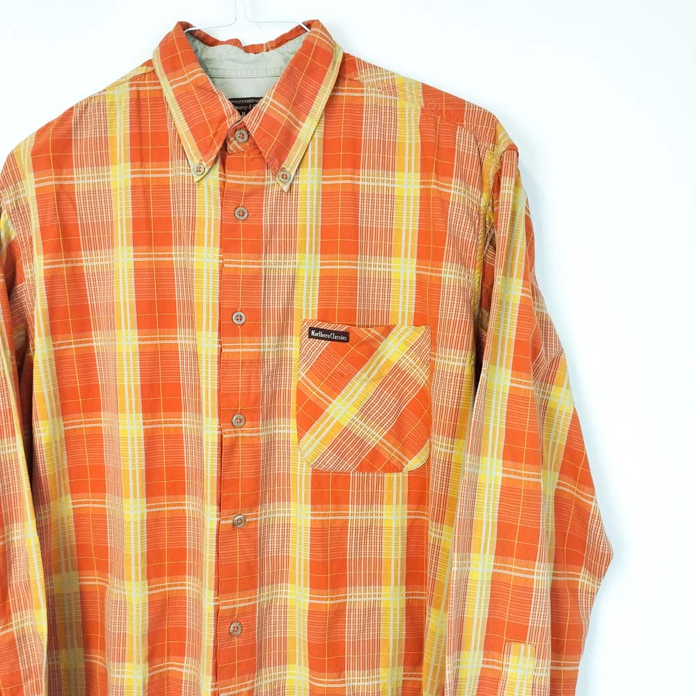 VIN-SHI-26093 Vintage πουκάμισο καρό XL