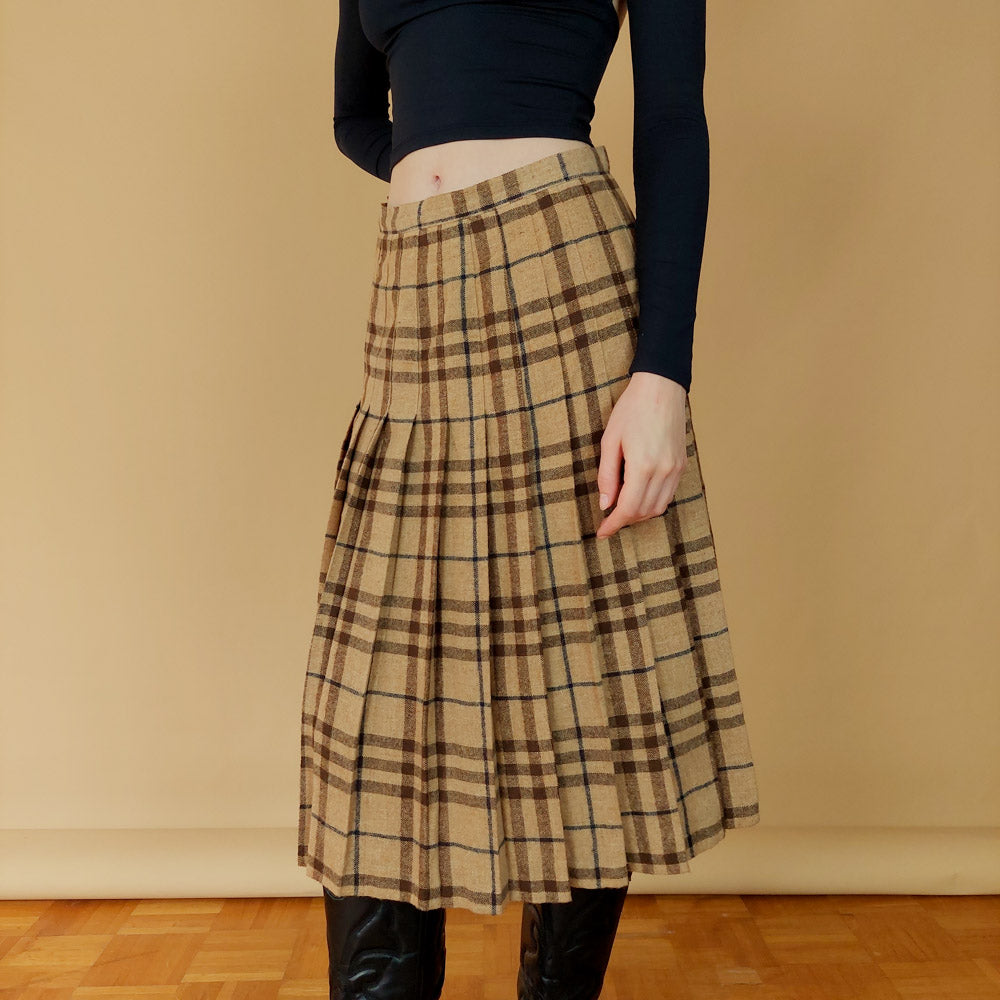 VIN-SKI-25607 Vintage φούστα καρό M