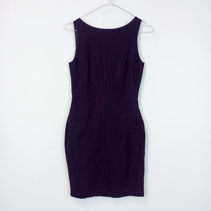 VIN-DR-25913 Vintage φόρεμα σκούρο μωβ XS