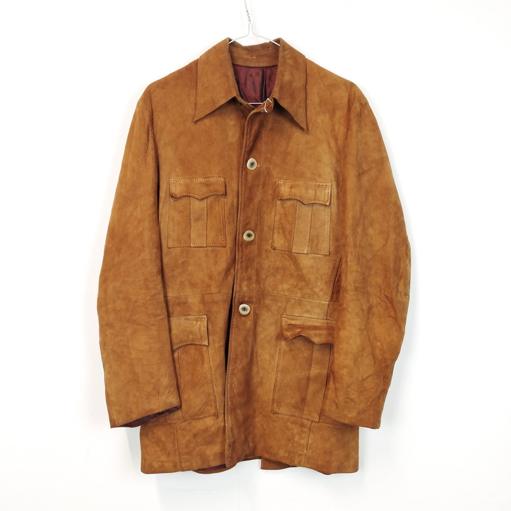 VIN-OUTW-26340 Vintage δερμάτινο suede jacket unisex S