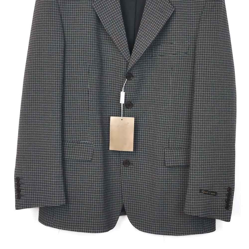 VIN-OUTW-35203 Vintage καρό σακάκι κοστουμιού M-L