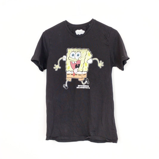 VIN-TEE-26861 Second hand t-shirt unisex μαύρο SpongeBob S