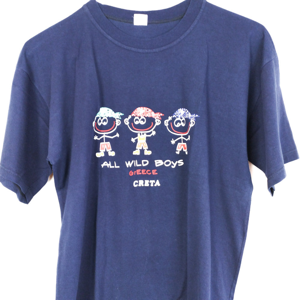 VIN-TEE-26858 Second hand t-shirt crop μπλε Creta L