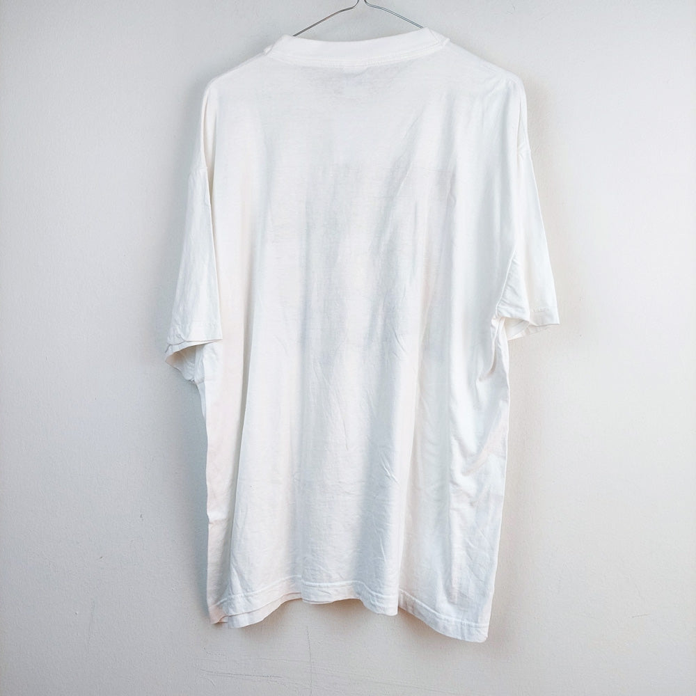 VIN-TEE-27737 Vintage λευκό T-shirt L-XL