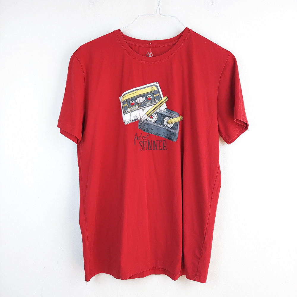 VIN-TEE-27729 Vintage κόκκινο T-shirt XL 