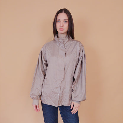 VIN-BLO-32525 Vintage πουκάμισο μπεζ L