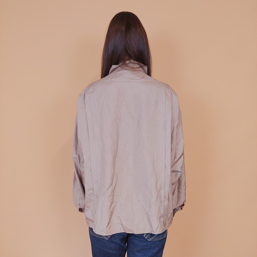 VIN-BLO-32525 Vintage πουκάμισο μπεζ L-XL