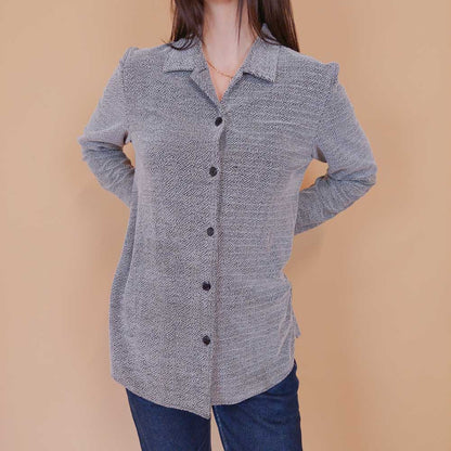 VIN-BLO-32524 Vintage πουκάμισο με ιδιαίτερη υφή M