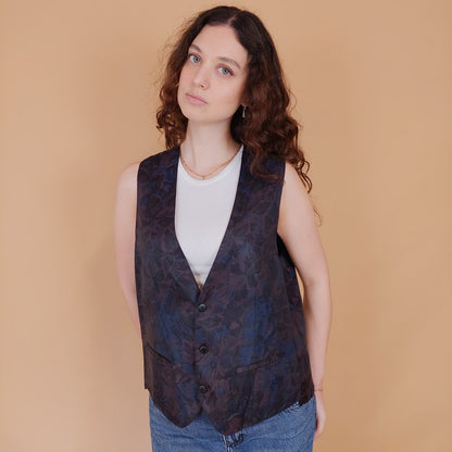 VIN-OUTW-34917 Vintage γιλέκο βισκόζη L-XL