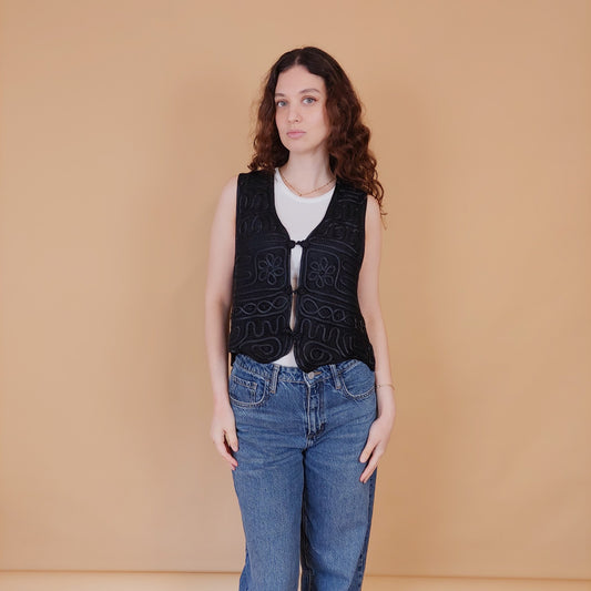 VIN-OUTW-34918 Vintage γιλέκο boho style L-XL