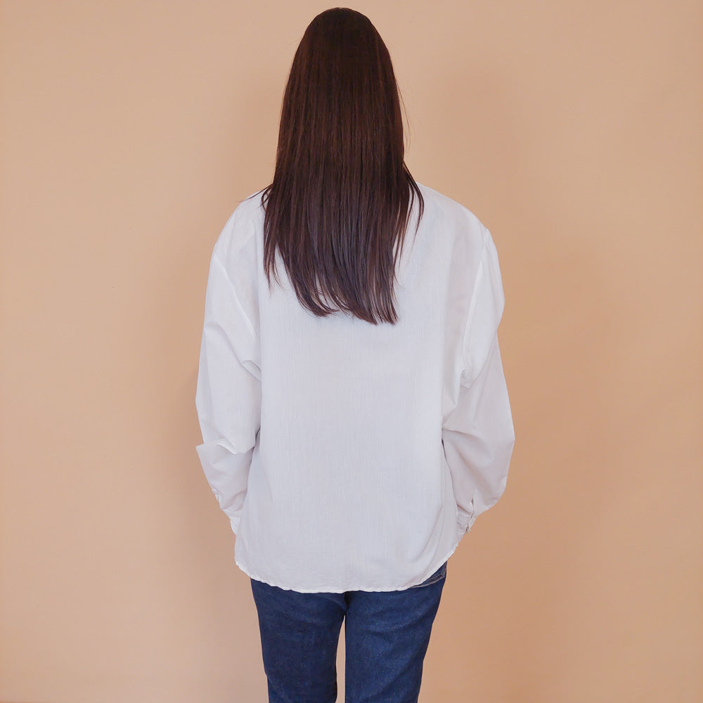 VIN-BLO-32601 Vintage πουκάμισο λευκό L-ΧL