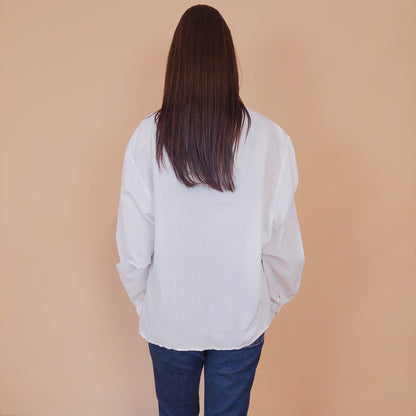 VIN-BLO-32601 Vintage πουκάμισο λευκό L-ΧL