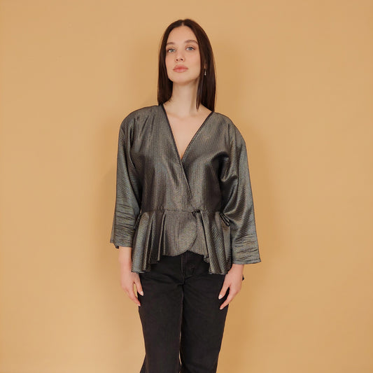 VIN-BLO-30719 Vintage μεταλιζέ τοπ L