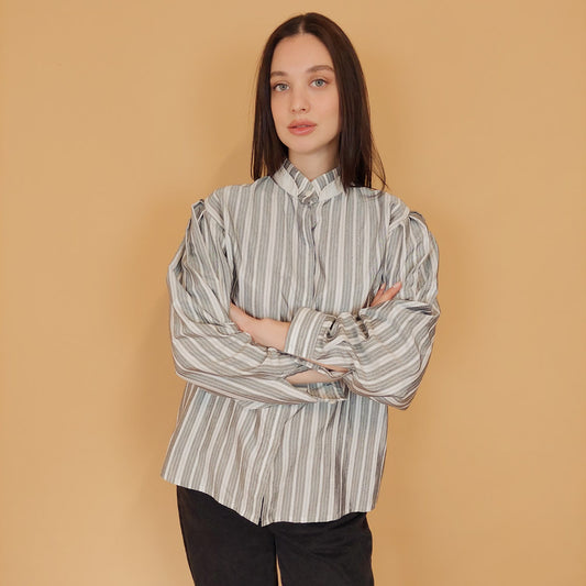 VIN-BLO-30720 Vintage ριγέ πουκάμισο M-L