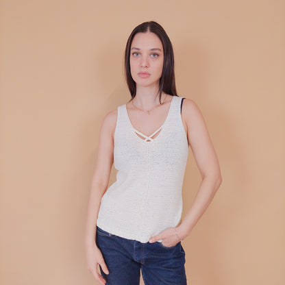 VIN-BLO-32611 Vintage τοπ πλεκτό S