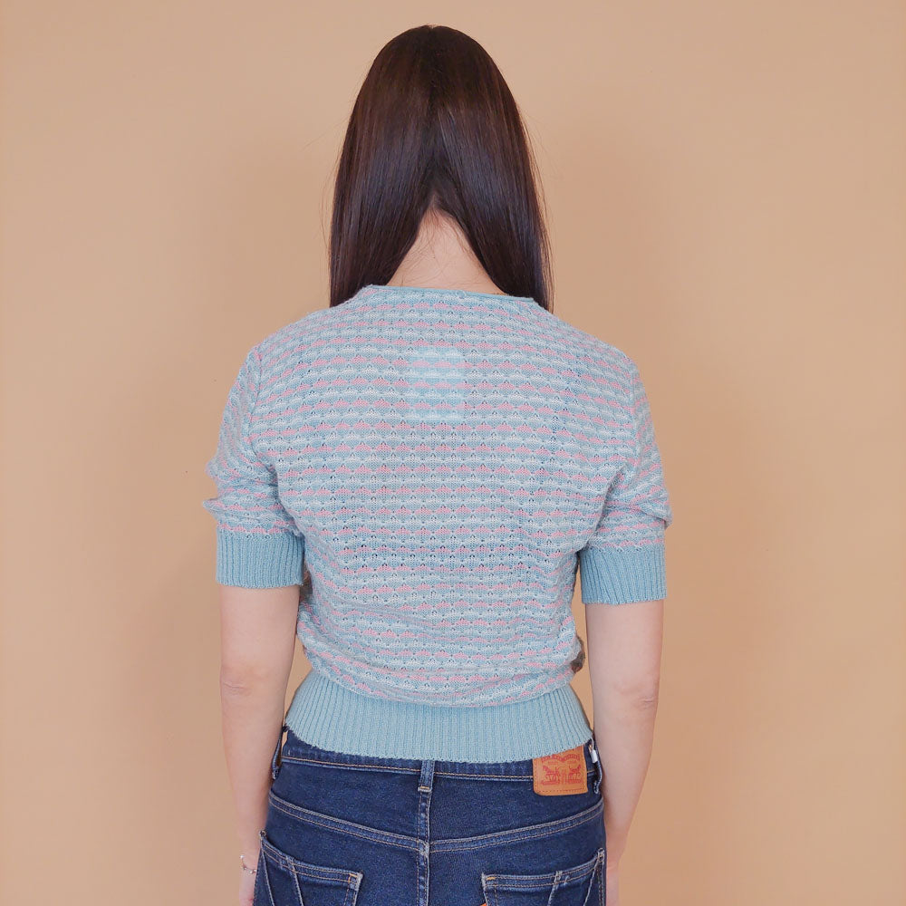 VIN-BLO-32613 Vintage τοπ πλεκτό S