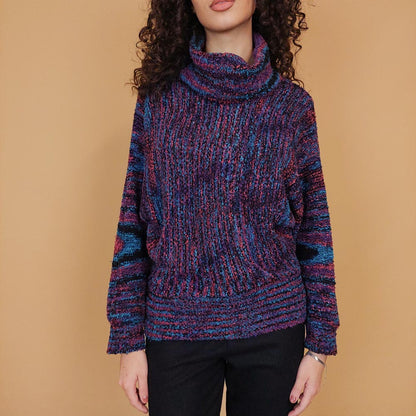 VIN-KNIT-29214 Vintage μπλούζα πλεκτή S-M