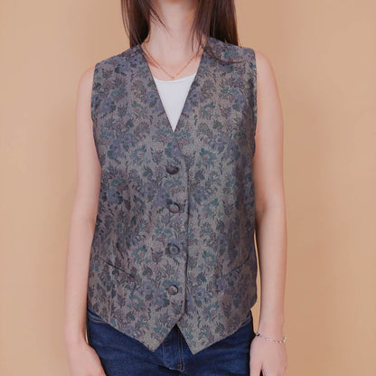 VIN-BLO-32616 Vintage γιλέκο γυναικείο lurex L-XL