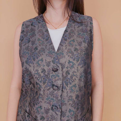 VIN-BLO-32616 Vintage γιλέκο γυναικείο lurex L-XL