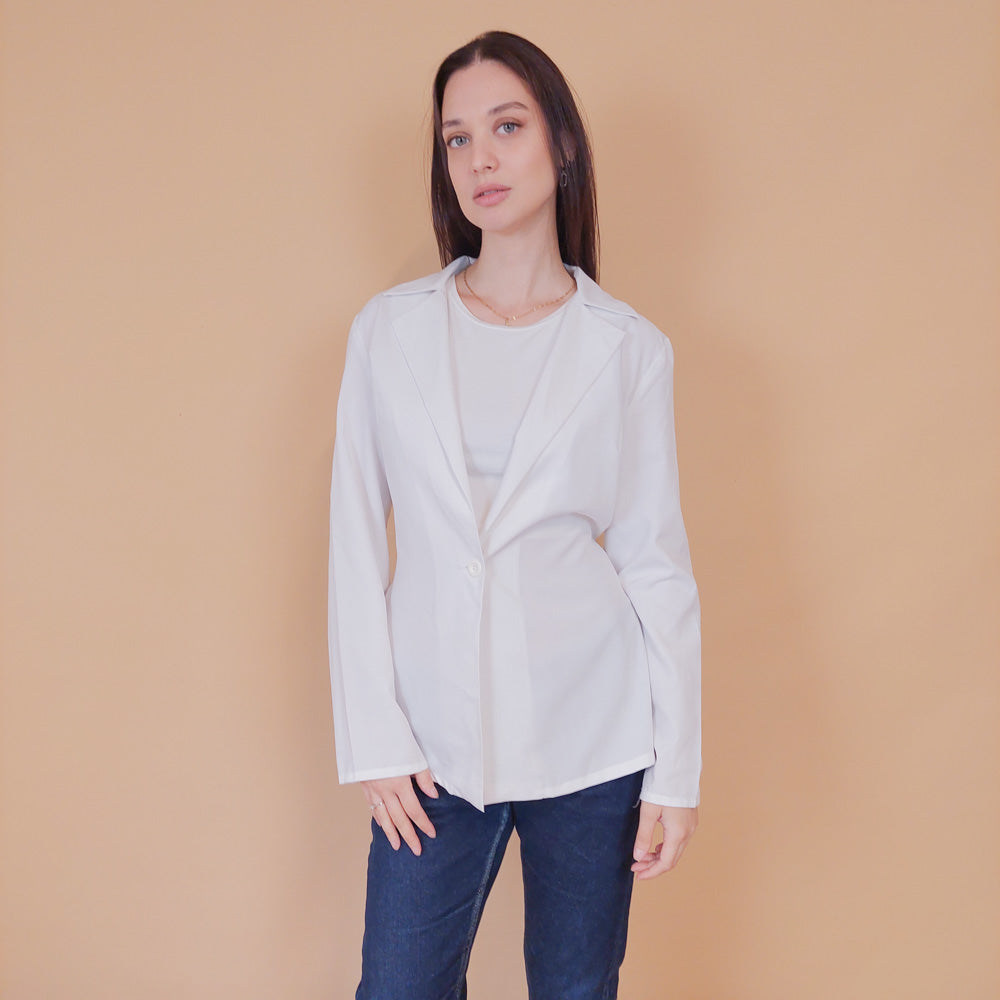 VIN-BLO-32617 Vintage top λευκό Kookai L