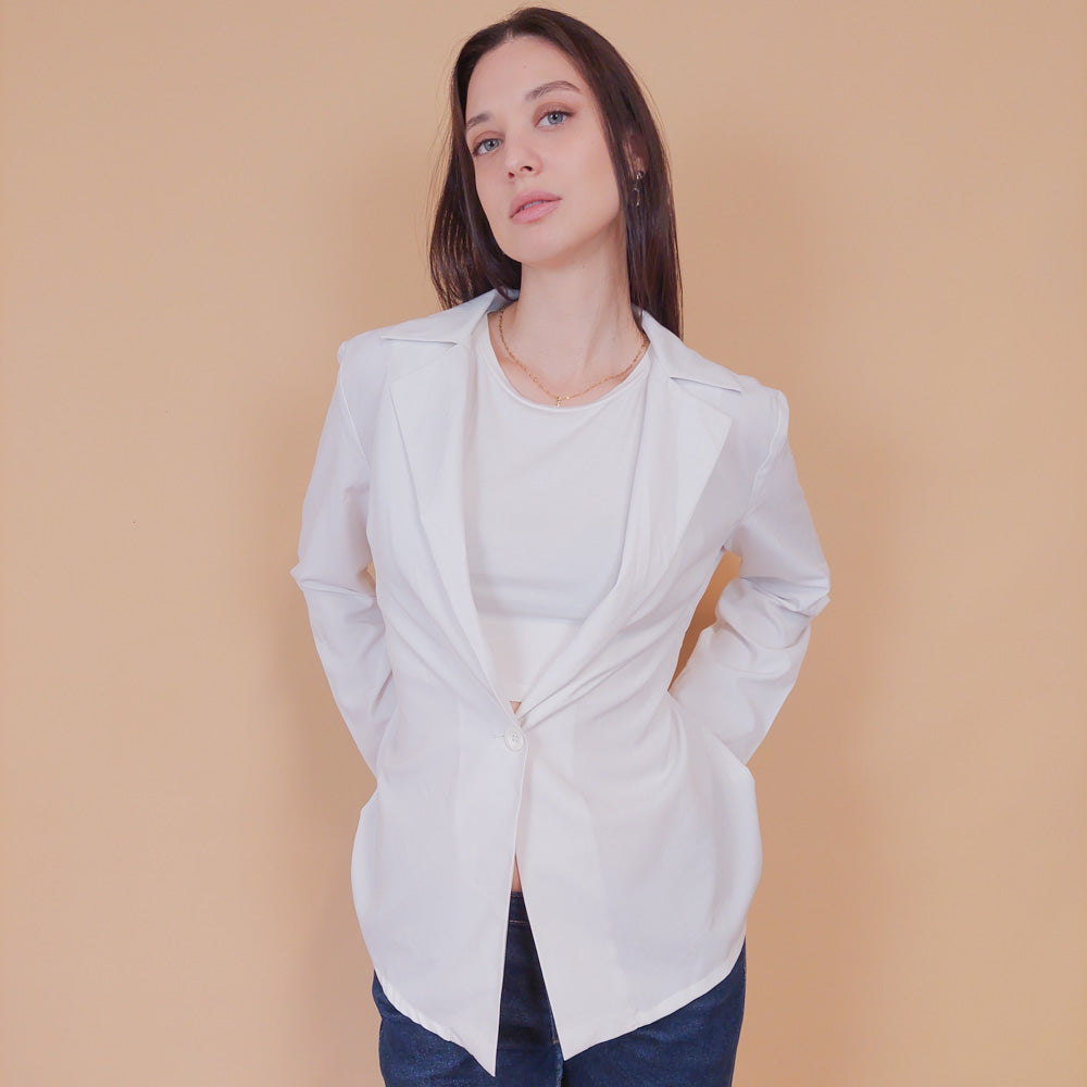 VIN-BLO-32617 Vintage top λευκό Kookai L