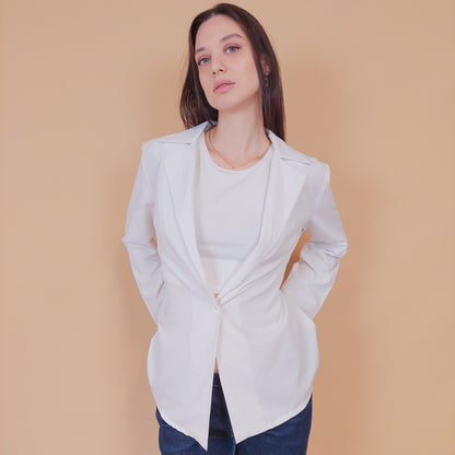 VIN-BLO-32617 Vintage top λευκό Kookai L