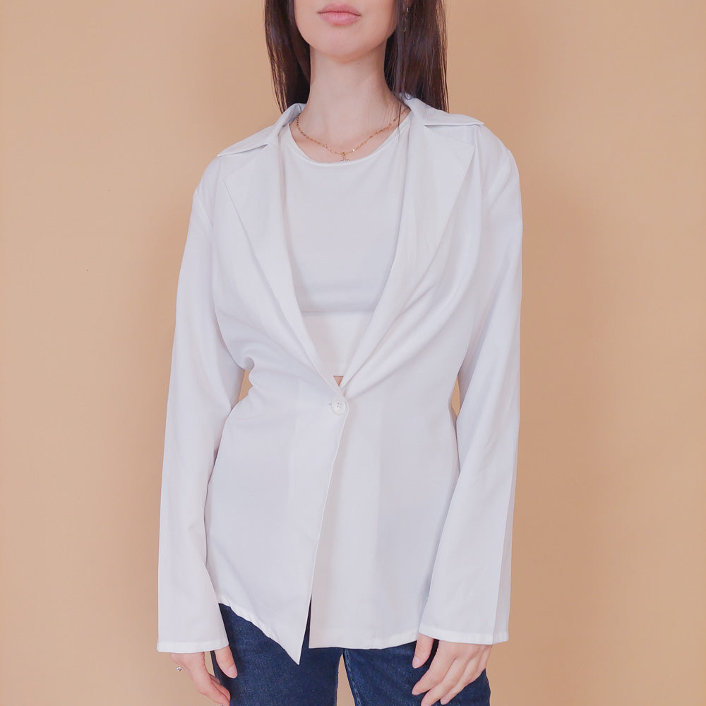 VIN-BLO-32617 Vintage top λευκό Kookai L