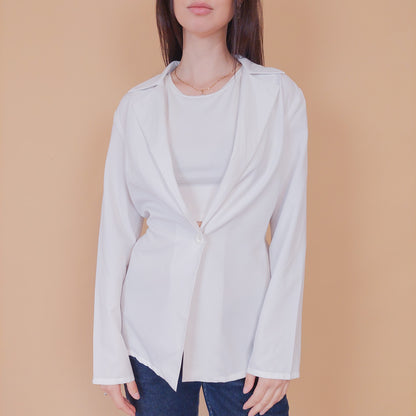 VIN-BLO-32617 Vintage top λευκό Kookai L