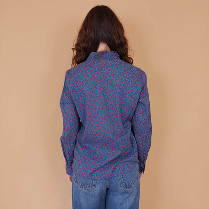 VIN-BLO-34828 Vintage πουκάμισο φλοράλ Benetton S-M