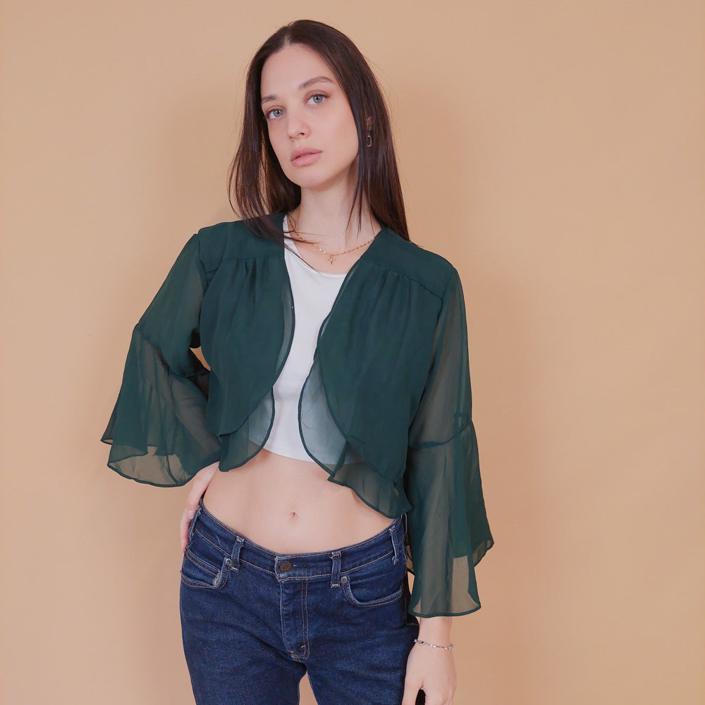 VIN-BLO-32515 Vintage top ζακέτα L-XL