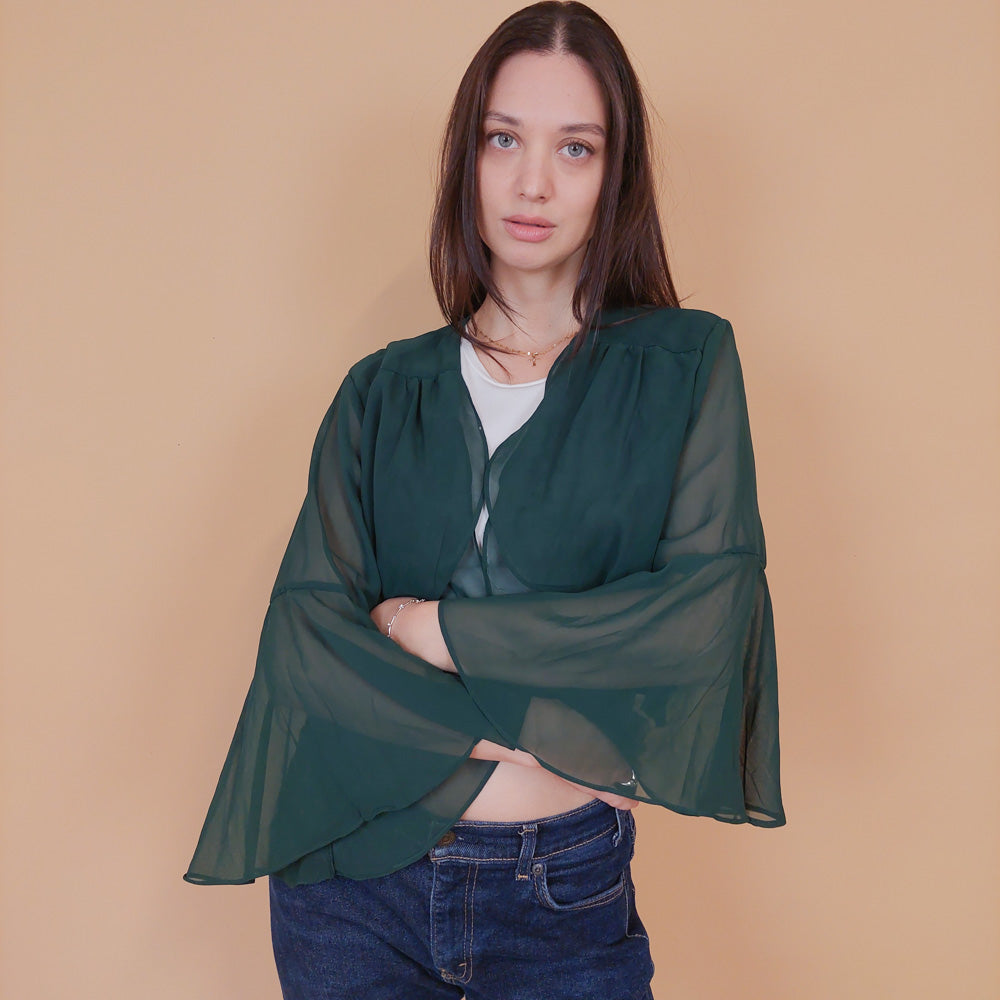 VIN-BLO-32515 Vintage top ζακέτα L-XL