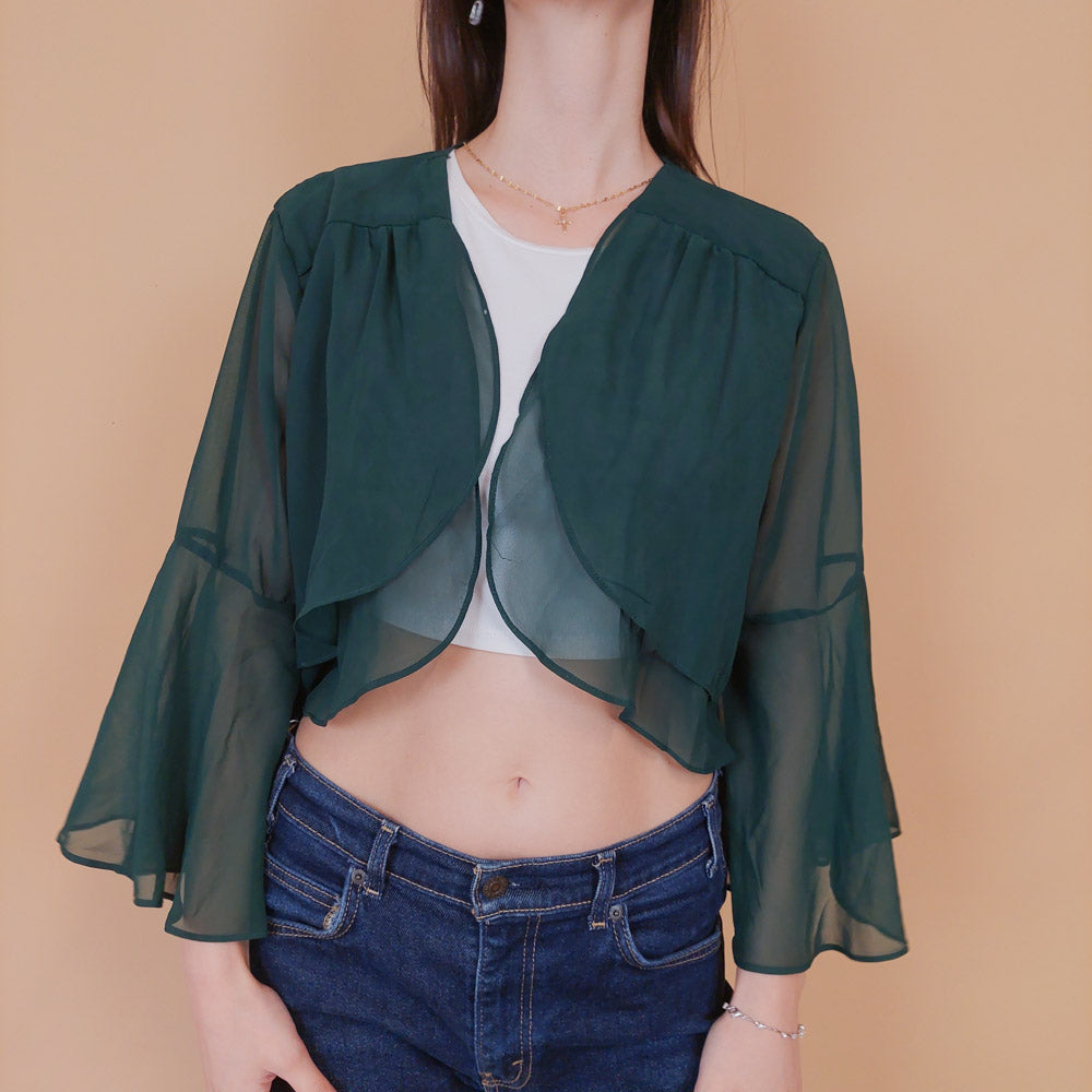 VIN-BLO-32515 Vintage top ζακέτα L-XL