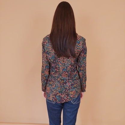 VIN-BLO-32546 Vintage τοπ εμπριμέ Μ