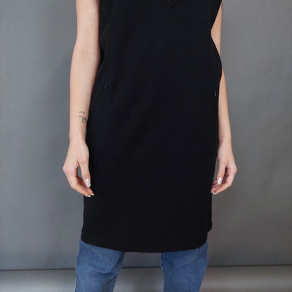 VIN-DR-26198 Vintage μπλούζο-φόρεμα μαύρο M