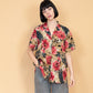 VIN-BLO-23051 Vintage πουκάμισο φλοράλ XL