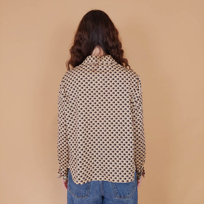 VIN-BLO-34911 Vintage πουκάμισο 70's style M-L