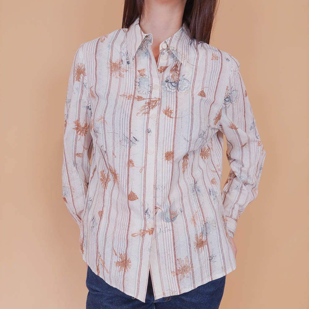 VIN-BLO-32555 Vintage πουκάμισο βαμβακερό S-Μ