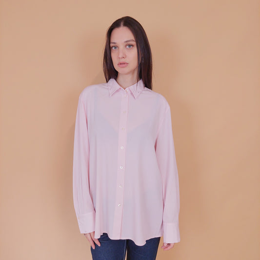 VIN-BLO-32532 Vintage πουκάμισο ροζ L