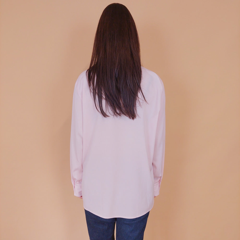 VIN-BLO-32532 Vintage πουκάμισο ροζ M-L