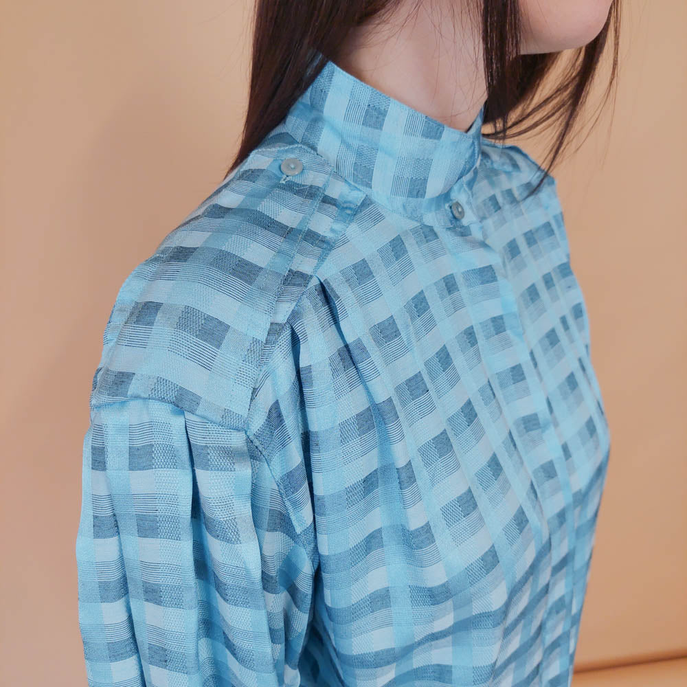 VIN-BLO-32530 Vintage πουκάμισο σιέλ M