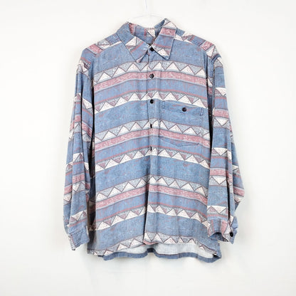 VIN-SHI-28834 Vintage πουκάμισο overshirt crazy pattern M-L