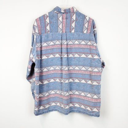 VIN-SHI-28834 Vintage πουκάμισο overshirt crazy pattern M-L