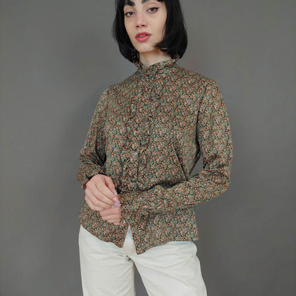 VIN-BLO-27014 Vintage πουκάμισο floral S-M