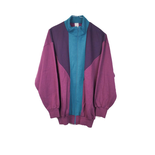 VIN-SW-34251 Vintage αθλητική ζακέτα γυναικεία 70's style XL