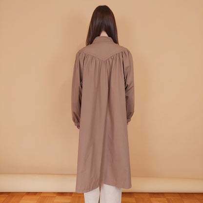 VIN-OUTW-34198 Vintage καμπαρντίνα γυναικεία καφέ M