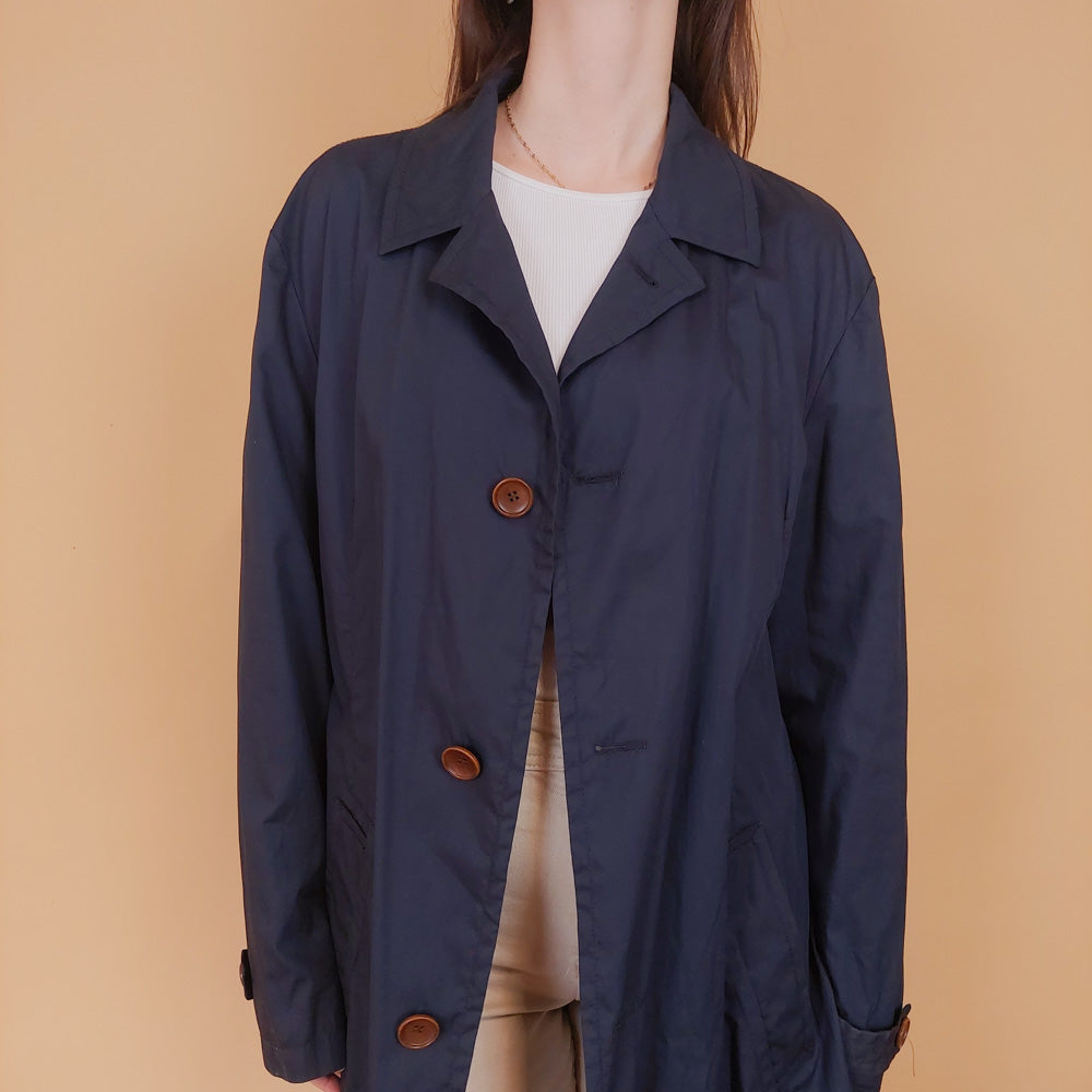 VIN-OUTW-34200 Vintage καμπαρντίνα unisex μπλε L