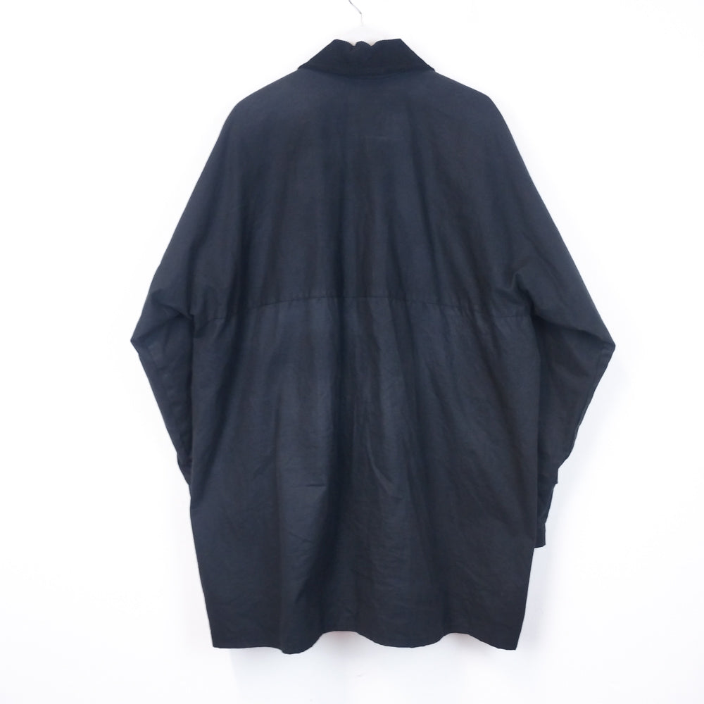 VIN-OUTW-34850 Vintage waxed jacket unisex μαύρο 2XL
