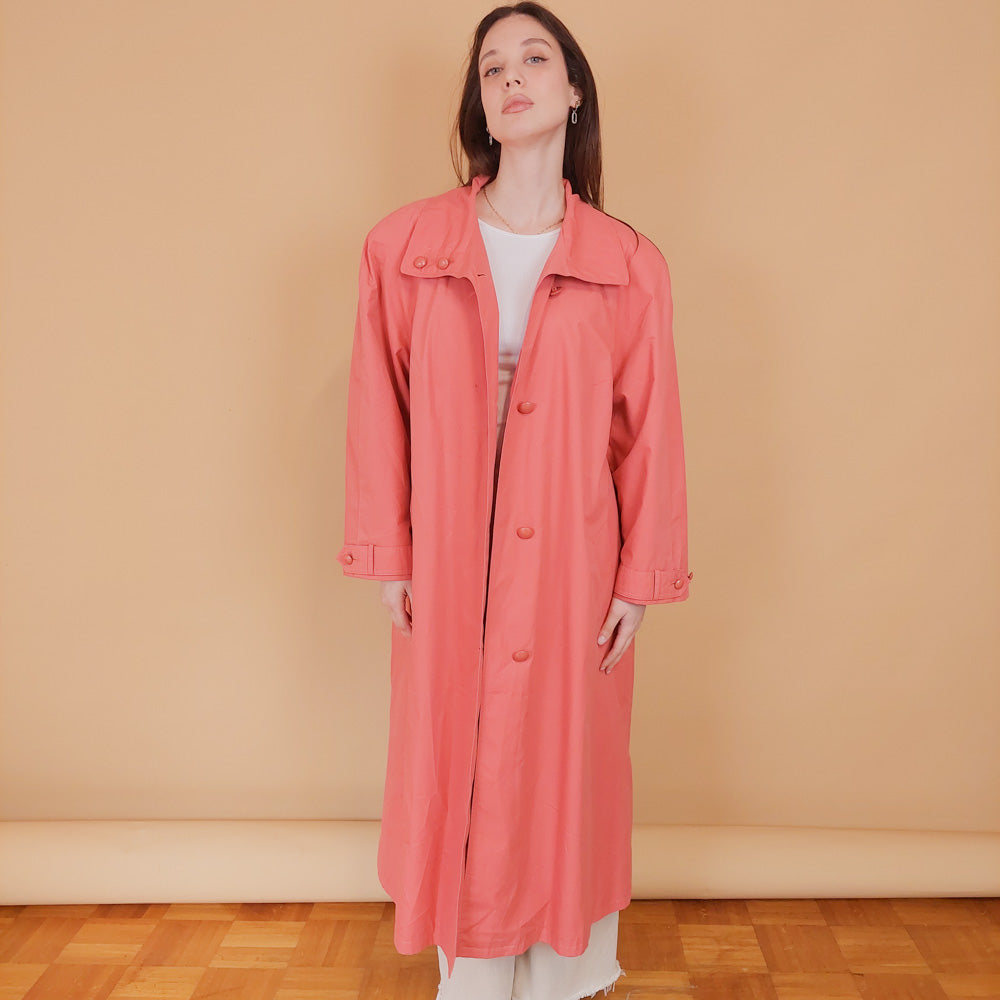 VIN-OUTW-34202 Vintage καμπαρντίνα γυναικεία μακριά XL